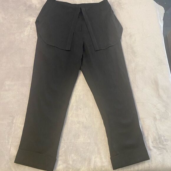 Hellessy Kooning satin trousers with shirttail overlay, size 10 - Picture 4 of 11
